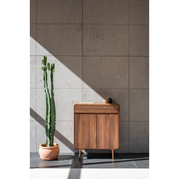 Pruun pähklipuidust kummut 90x110x45 cm Fawn - Gazzda-image-2