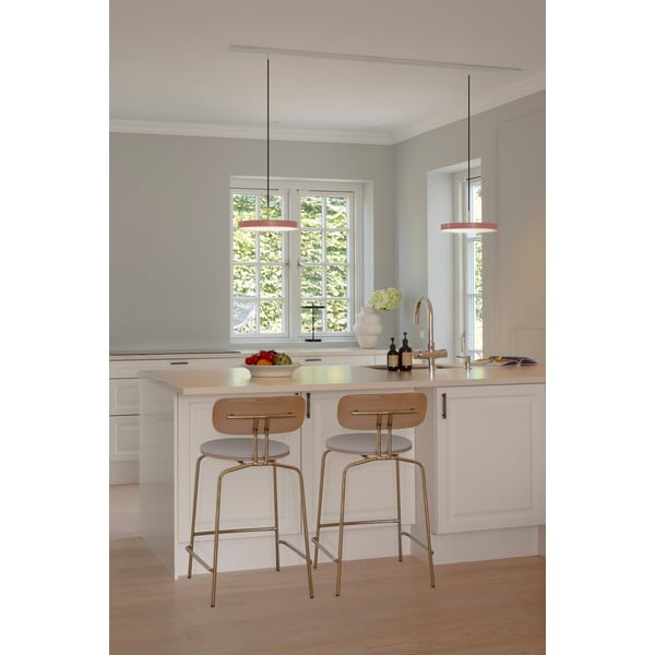 Roosa dimmerdatav LED-ripatsvalgusti metallist varjuga ø 31 cm Asteria Plus - UMAGE-image-3