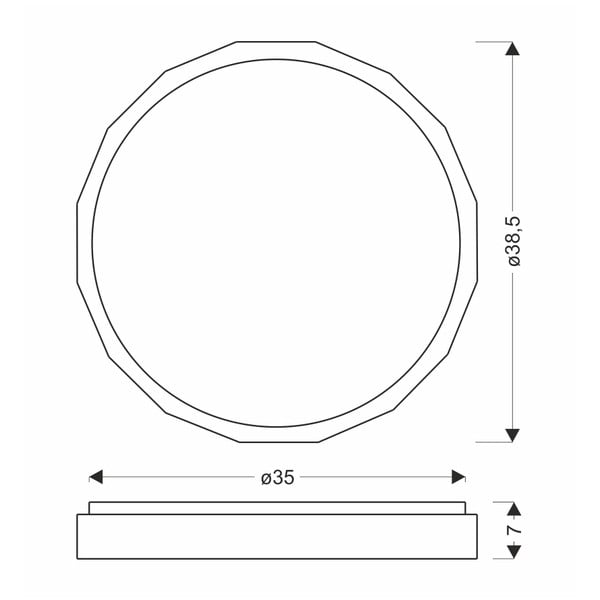 LED laevalgusti ø 38,5 cm Cadix - Candellux Lighting-image-1