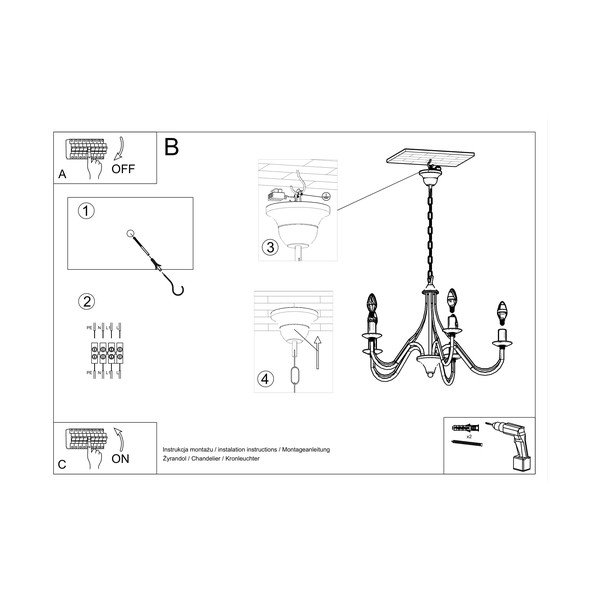 Valge ripplamp 5 Fiorano - Sollux-image-4