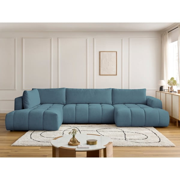 Sinine nurgadiivanvoodi panipaigaga (parem nurk/"U-kujuline") Fuji - Bobochic Paris-image-1