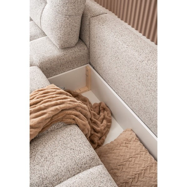 Beež modulaarne nurgadiivanvoodi koos panipaigaga (vasak nurk) Lulu – Miuform-image-1