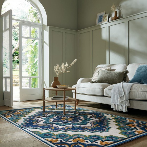 Sinine õuevaip 160x230 cm Beach Floral - Flair Rugs-image-1