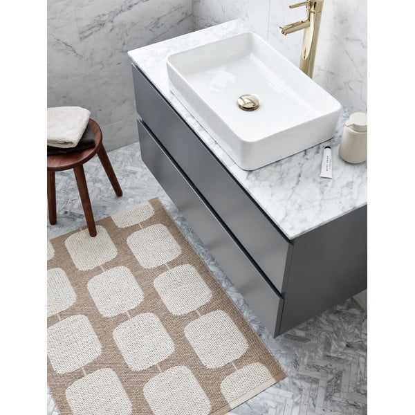 Beež-kreem sise/välisvaip 70x200 cm Sten Light Nougat – Pappelina-image-1