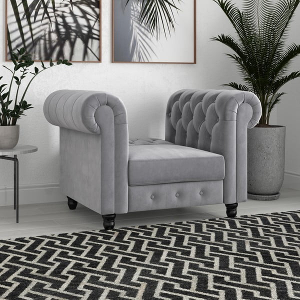 Helehall sametist chesterfield tugitool Felix - Støraa-image-1