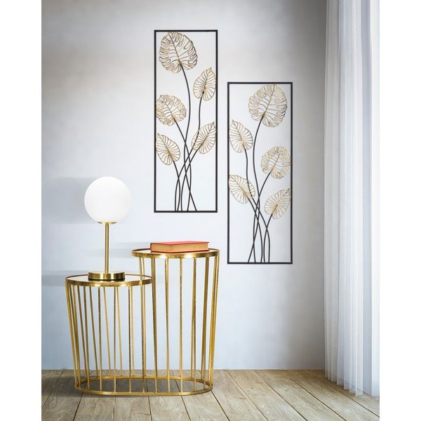 Metallist rippdekoratsioon lehemustriga Mauro Ferretti -A-, 31 x 90 cm Luxy - Mauro Ferretti-image-1