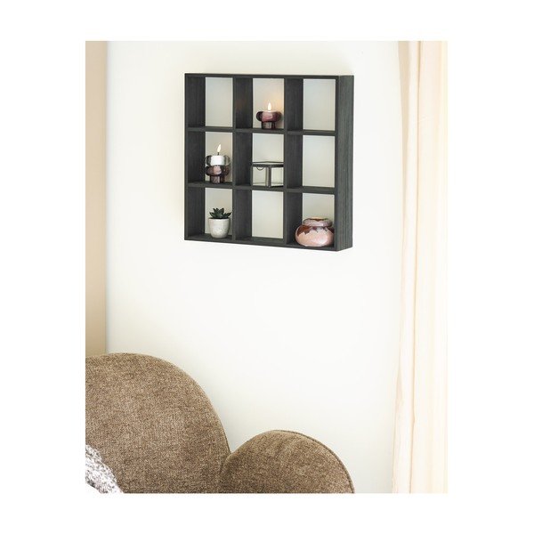 Mustast männipuidust astmeline riiul 46 cm Moss - House Nordic-image-1