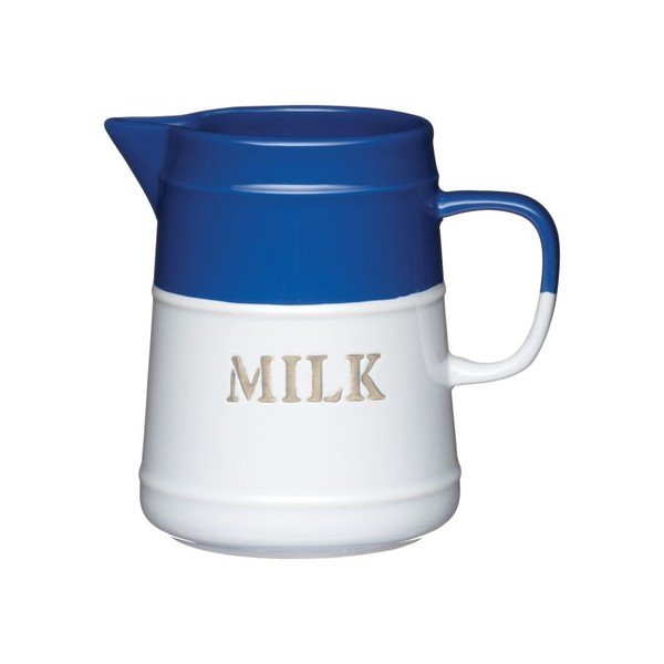 Modrobílá konvice na mléko, 500 ml