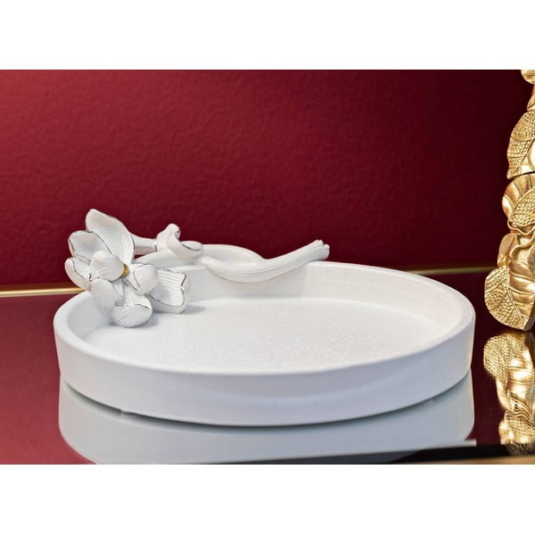 Dekoratiivne polüresiinist kandik ø 21 cm Magnolia - Mauro Ferretti-image-1