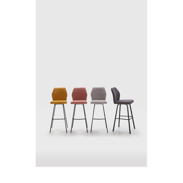 Sinepi värvi baaritoolid 2 tk 75 cm komplektis Pol - Marckeric-image-1