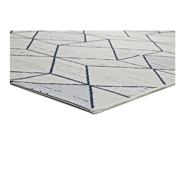 Kreemjas ja sinine õuevaip Geo, 140 x 200 cm Elba - Universal-image-1