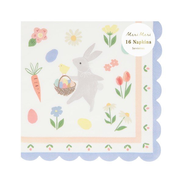 Paberist salvrätikud 16tk komplektis Easter Bunny - Meri Meri-image-2