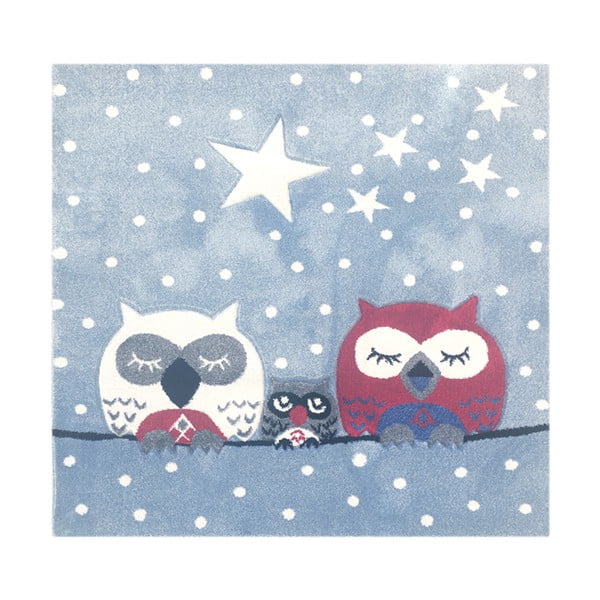 Dětský koberec Happy Rugs Owl Family, 140 x 140 cm