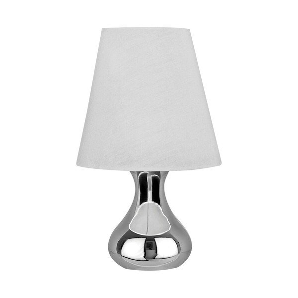 Kreemikas/hõbedane metallist laualamp tekstiilist varjuga (kõrgus 36 cm) Nell - Premier Housewares-image-2