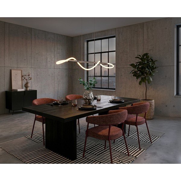 Metallist hämardatav LED-rippvalgusti hõbedases värvitoonis Argos - Reality-image-1