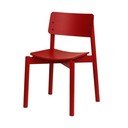 Punane virnastatav söögitool pöögist dekooriga Wem - noo.ma