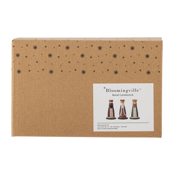 Jõuluteemalised puidust teeküünlahoidjad, 3tk komplektis Betieli - Bloomingville-image-3