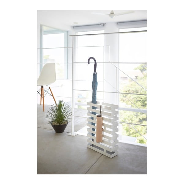 Valge vihmavarjualus, laius 30 cm Brick - YAMAZAKI-image-1