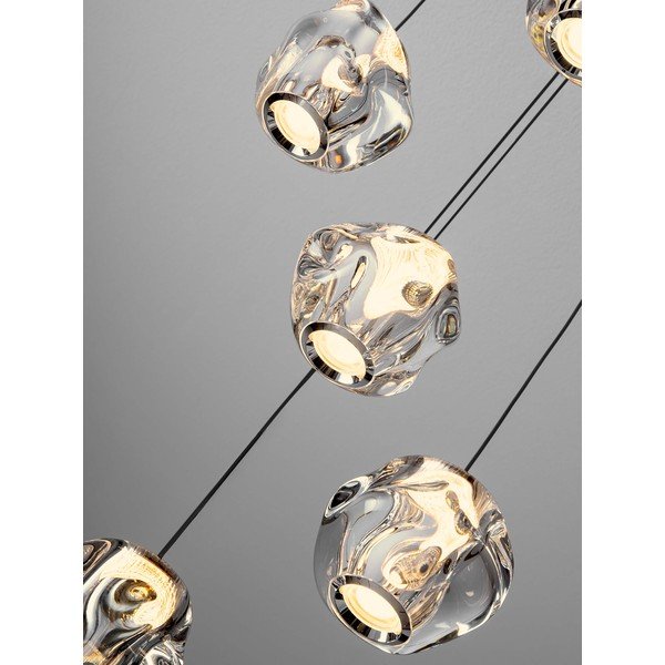 Mattmust metallist hämardatav LED-rippvalgusti akrüülklaasist varjuga, ø 30 cm Ifos - Nova Luce-image-2
