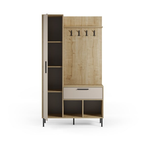 Kreem tammespoonist koridorikomplekt 108x195x35 cm Heidy - Marckeric-image-4