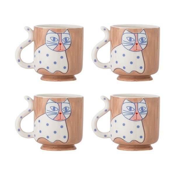 Helepruunid kruusid 4tk komplektis Missy - Bloomingville