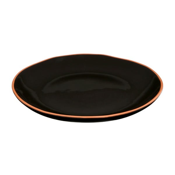 Černý talíř z glazované terakoty Premier Housewares, ⌀ 27,5 cm