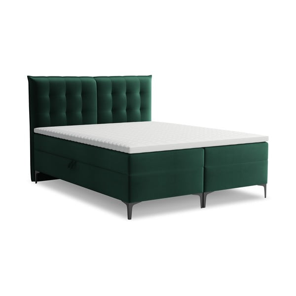 Tumeroheline boxspring voodi panipaigaga 160x200 cm Mikana – Makamii