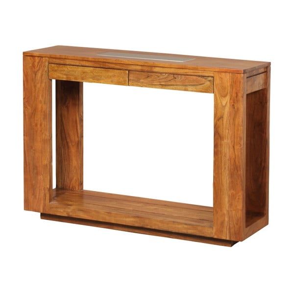 Konzolový stolek z masivního akáciového dřeva se 2 zásuvkami Zara