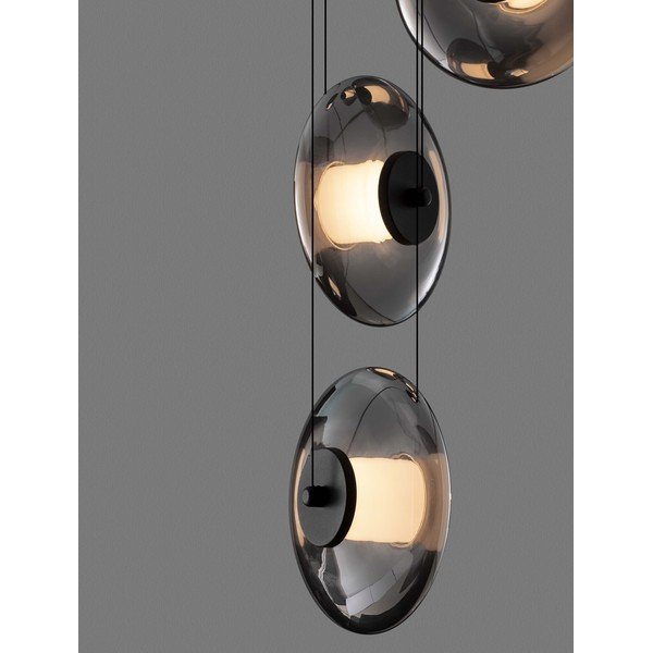 Mattmust klaasist hämardatav LED-rippvalgusti ø 40 cm Ballet - Nova Luce-image-2