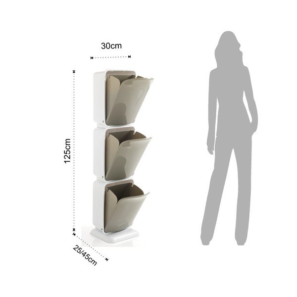 3-kohaline taaskasutuskonteiner, kõrgus 125 cm Riky - Tomasucci-image-2