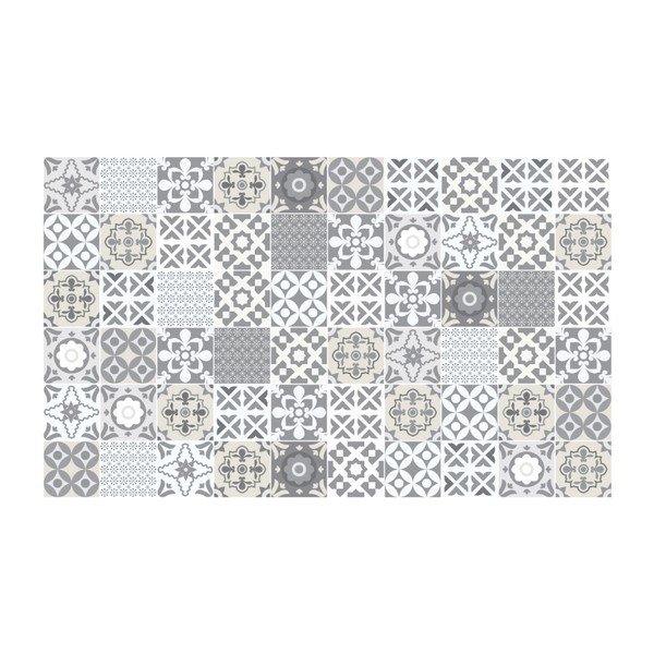 Sada 60 nástěnných samolepek Ambiance Wall Decal Tiles Artistic Shade of Grey, 20 x 20 cm-image-2