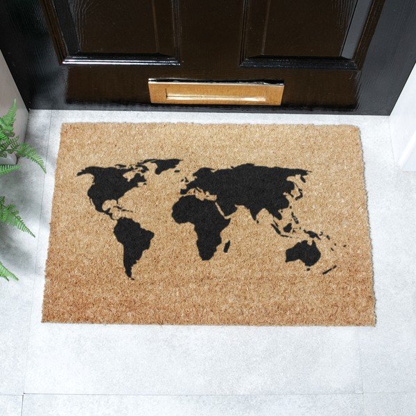 Kookoskiududest matt  40x60cm World Map - Artsy Doormats-image-2