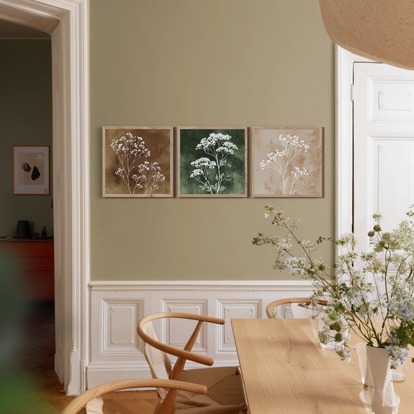 Maalid 3tk komplektis 30x30 cm Floral Imprint - Styler-image-1