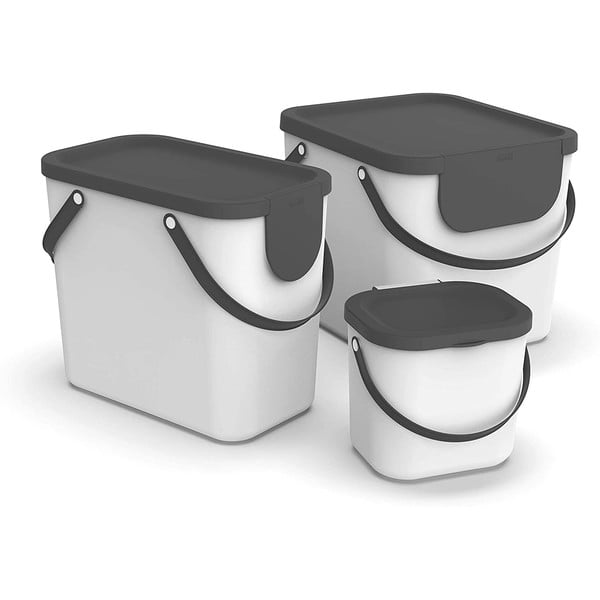 Valge kompostitav jäätmekonteiner 6 L Albula - Rotho-image-3