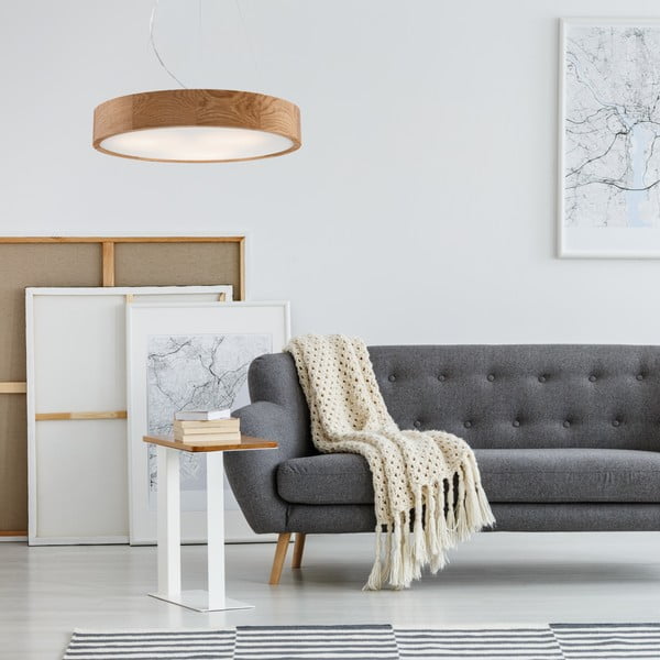 Pruun rippvalgusti klaasist varjuga ø 47 cm Eveline - LAMKUR-image-2