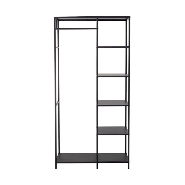 Must metallist riidepuuriiul 90x183x40 cm Valde - Bloomingville-image-4
