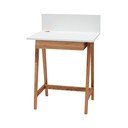 Valge laud saarepuidust alusega Tamm, pikkus 65 cm Luka - Ragaba