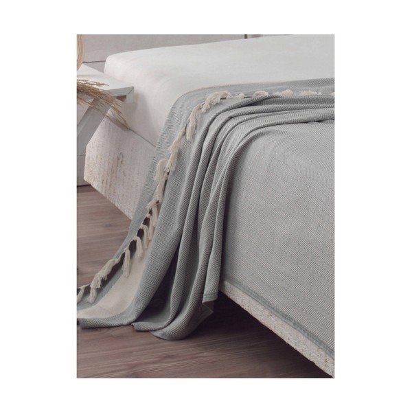 Bavlněný přehoz přes postel Baliksirti Grey, 200 x 240 cm-image-1