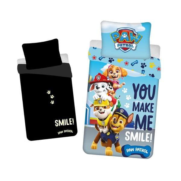 Puuvillane helendava efektiga laste voodipesu 140x200 cm Paw Patrol - Jerry Fabrics