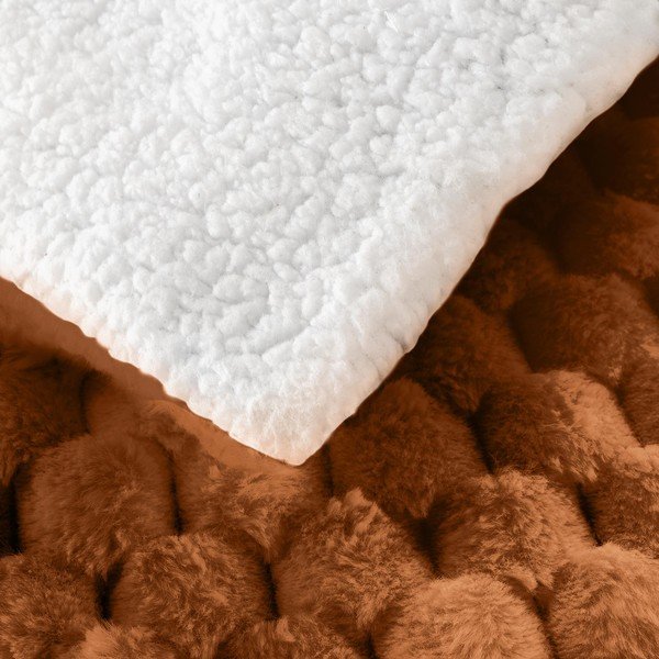 Helepruun mikroplüüstekk 220x240 cm Frosty - douceur d'intérieur-image-4