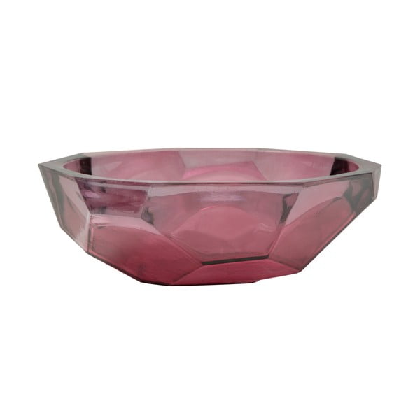 Roosa taaskasutatud klaasist kauss Stone, ø 25 cm - Mauro Ferretti-image-2