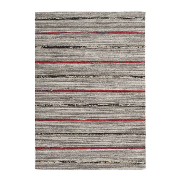 Ručně tkaný koberec z bavlny a vlny Kayoom Evita 100 Natur Rot, 120 x 170 cm