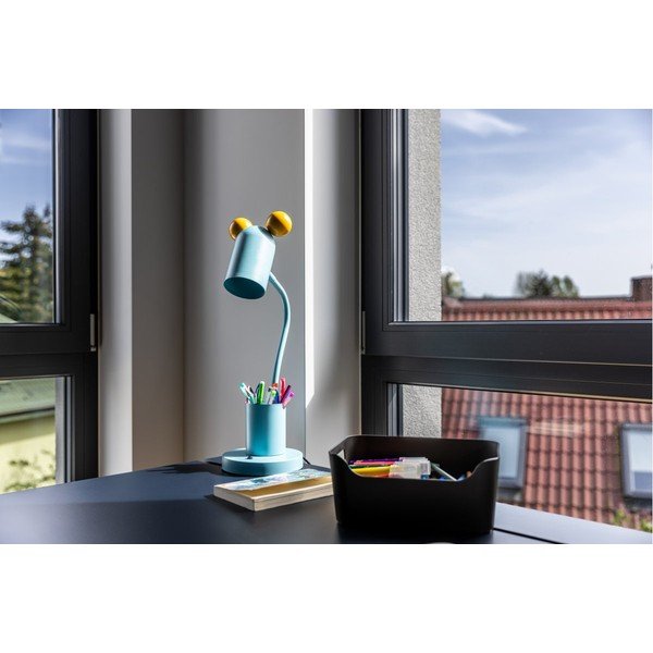 Helesinine laualamp metallist varjuga (kõrgus 50 cm) Mouse - GTV-image-3