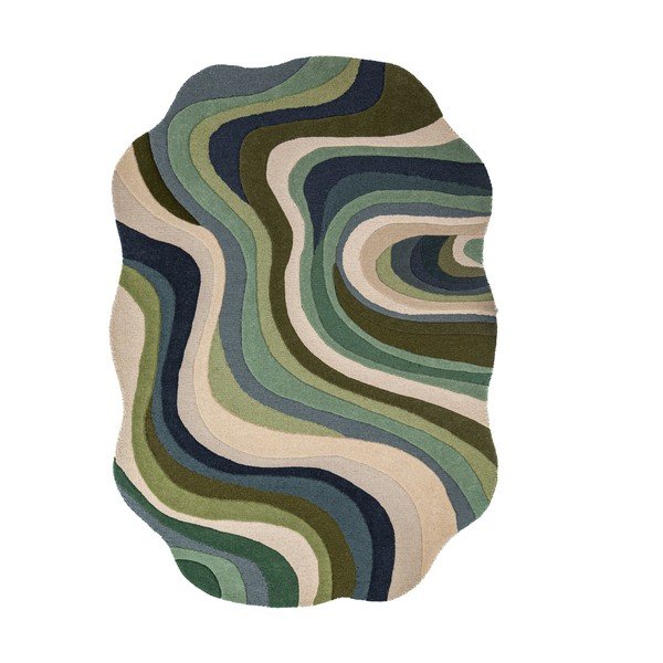 Roheline käsitsi kootud villane vaip 200x290 cm Envy Wool - Flair Rugs