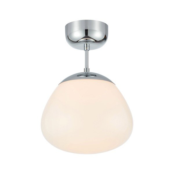 Valge/läikiv hõbedane laelamp opaalklaasist ø25x35 cm Rise - Markslöjd