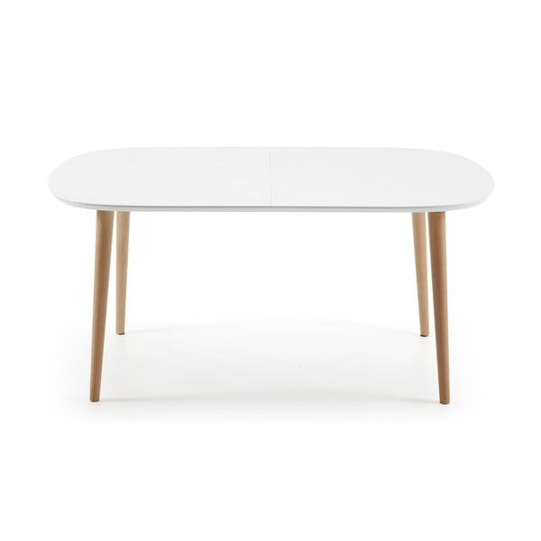 Valge kokkupandav söögilaud 100x160 cm Oqui – Kave Home-image-4