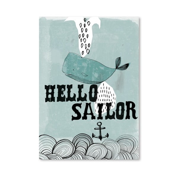 Plakát Hello Sailor, 30x42 cm