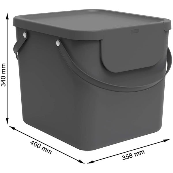 Ringlussevõetud plastist prügikast 40 l Albula - Rotho-image-4