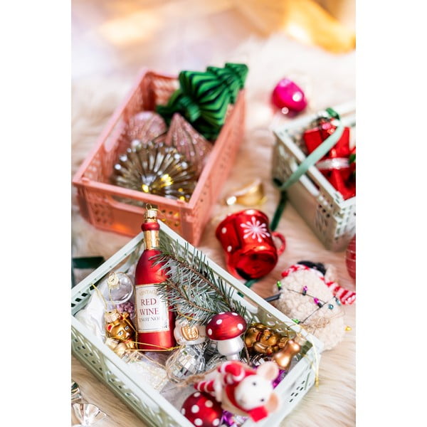 Klaasist jõulukaunistused 4tk komplektis Mushroom - Sass & Belle-image-4