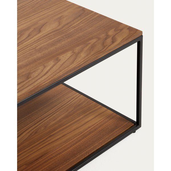 Pähklipuidu spoonist pealispinnaga diivanilaud 60x110 cm Yoana - Kave Home-image-2